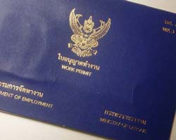 Permit de Travail Thaïlande Work Permit