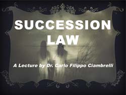 Presentation d'une leçon du Dr. Carlo Filippo Ciambrelli sur le droit de succession en Thaïlande - Mahidol University Bangkok 